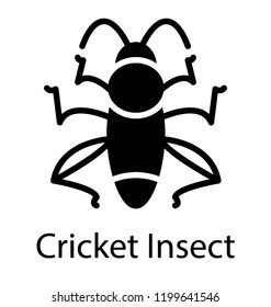 A garden insect having long legs  depicting cricket insect 