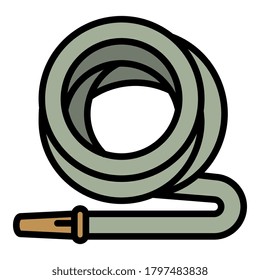 Garden irrigation hose icon. Outline garden irrigation hose vector icon for web design isolated on white background