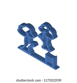 Garden isometric left top view 3D icon