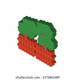 Garden isometric left top view 3D icon