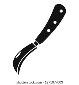 Garden knife icon. Simple illustration of garden knife vector icon for web design isolated on white background