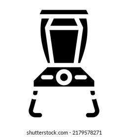 vector de icono de glifo de lámpara de jardín. señal de la lámpara de jardín. ilustración de símbolo aislado