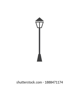 Gartenlampe Symbol flach Design Vektorgrafik