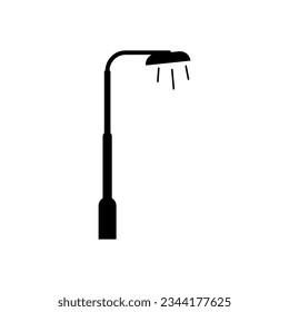 Icono de lámpara de jardín diseño plano vector ilustración plana sobre fondo blanco..eps