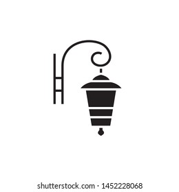 Garden Lamp Icon, Illustration - Vector