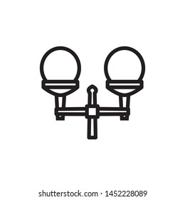 Garden Lamp Icon, Illustration - Vector