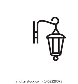 Garden Lamp Icon, Illustration - Vector