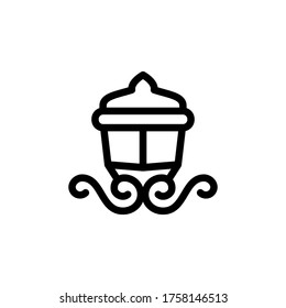 garden lamp icon line art design 