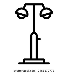 Garden lamp icon outline vector. Stand light. Modern illumination