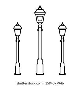 Garden Lamp Icon Vector Design