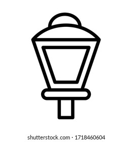 Garden lamp icon vector design template