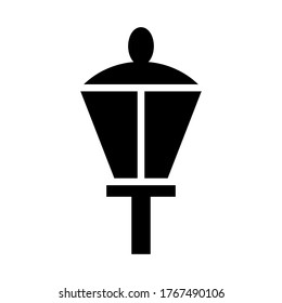 Garden lamp icon vector design template