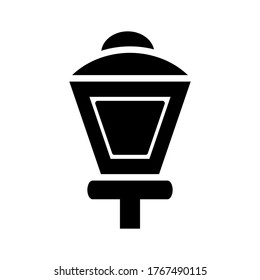 Garden lamp icon vector design template