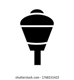 Plantilla de diseño de vectores de icono de lámpara de jardín