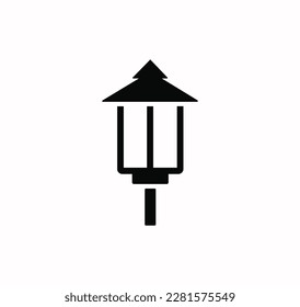 Garden Lamp icon vector on a white background