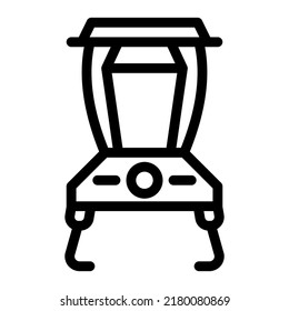 vector de icono de la línea de la lámpara de jardín. señal de la lámpara de jardín. símbolo de contorno aislado ilustración negra