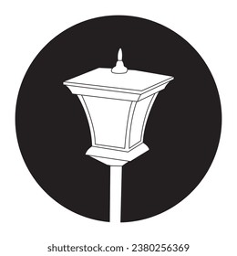 Garden lamp logo vector illustration design