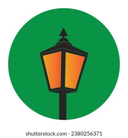 Garden lamp logo vector illustration design
