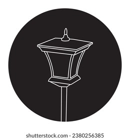 Garden lamp logo vector illustration design