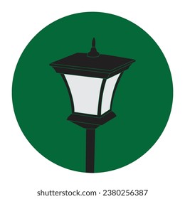 Garden lamp logo vector illustration design