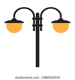 Garden lamp logo vector illustration design