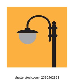 Garden lamp logo vector illustration design