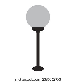 Garden lamp logo vector illustration design