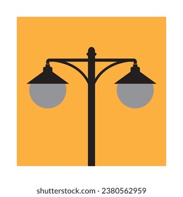 Garden lamp logo vector illustration design
