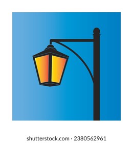 Garden lamp logo vector illustration design