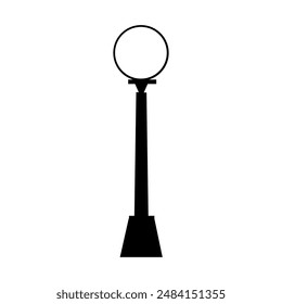 garden lamp with spherical light bulb