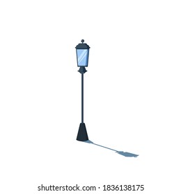 Garden lamp vector illustration isolated on white background
