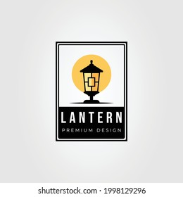 garden lamp and yard light logo vector illustration design