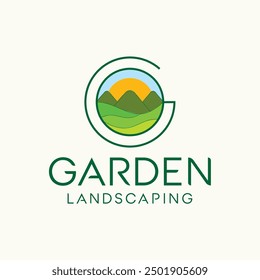 Garden landscaping letter g logo design ideas business name editable vector template  royalty free image