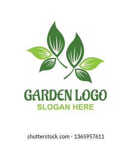 garden - leaf logo template