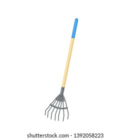 garden leaf rake vector illustration