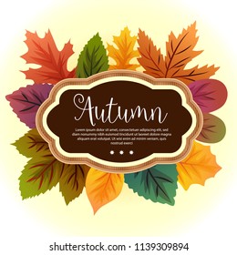 garden leaves template autumn