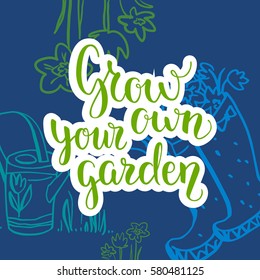 Garden lettering background