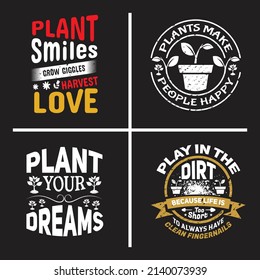Garden Lettering typographic quotes design Bundle.