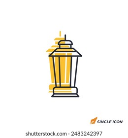 Ilustración vectorial de icono de luz de jardín. símbolo de luz de jardín aislado sobre fondo blanco