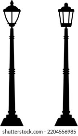 Icono de la luz del jardín - Vector de luz del jardín - Silueta de la luz del jardín