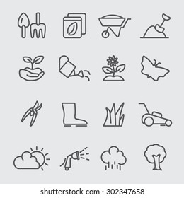 Garden line icon