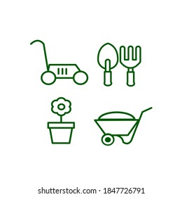 Gartenzeilensymbol-Vektorgrafik