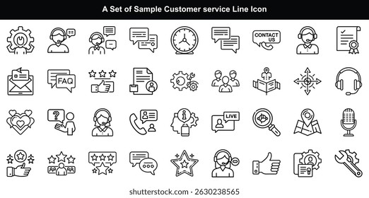 Garden Line Icon Vector Set, Gardening Nature Plant Graphics