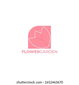 garden logo concept, flower, tree