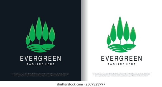 Garden logo design with fresh concept Premium Vector