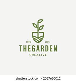 garden logo design vector illustration