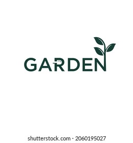 Garden logo design vector template