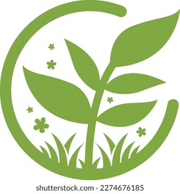 Design-Vektorvorlage für Gartenlogo