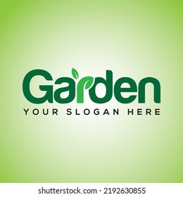 Garden logo, letter and Font logo design. Professional, creative and eye catching vector art design.