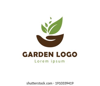 Garden logo natural logo leaf logo design care logo